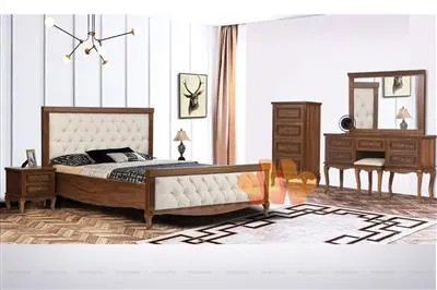 سرویس چوبی تخت خواب کد 55