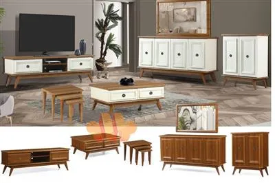 ست جلو مبل چوبی کد 82