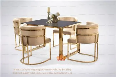 میز غذا خوری پایه فلزی دنیز