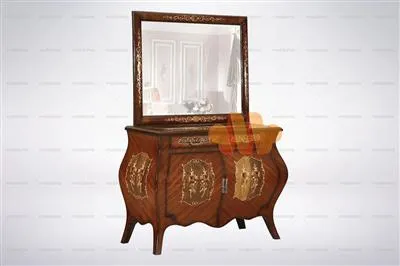 آینه کنسول معرق دو درب 140