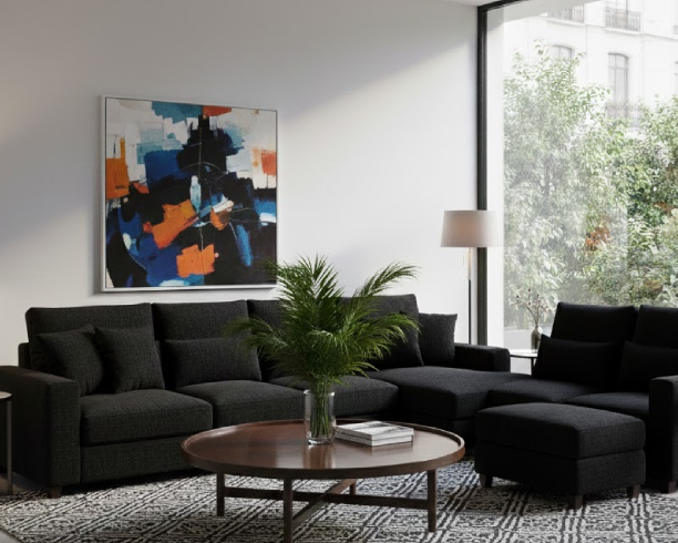 رنگ مشکی در مبلمان مدرن