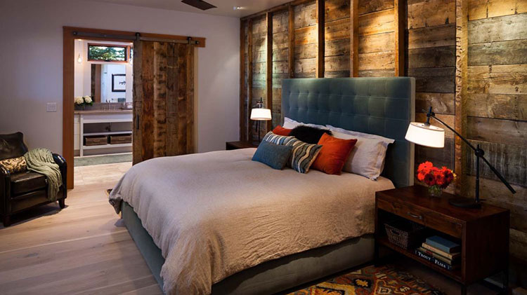 دیوار چوبی اتاق خواب