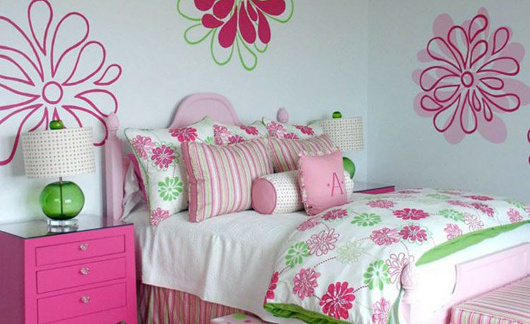 طراحی رنگی رنگی اتاق دخترانه
